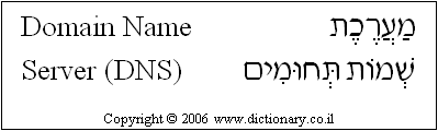 'Domain Name Service (DNS)' in Hebrew